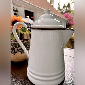 Vintage enamelware coffee pot